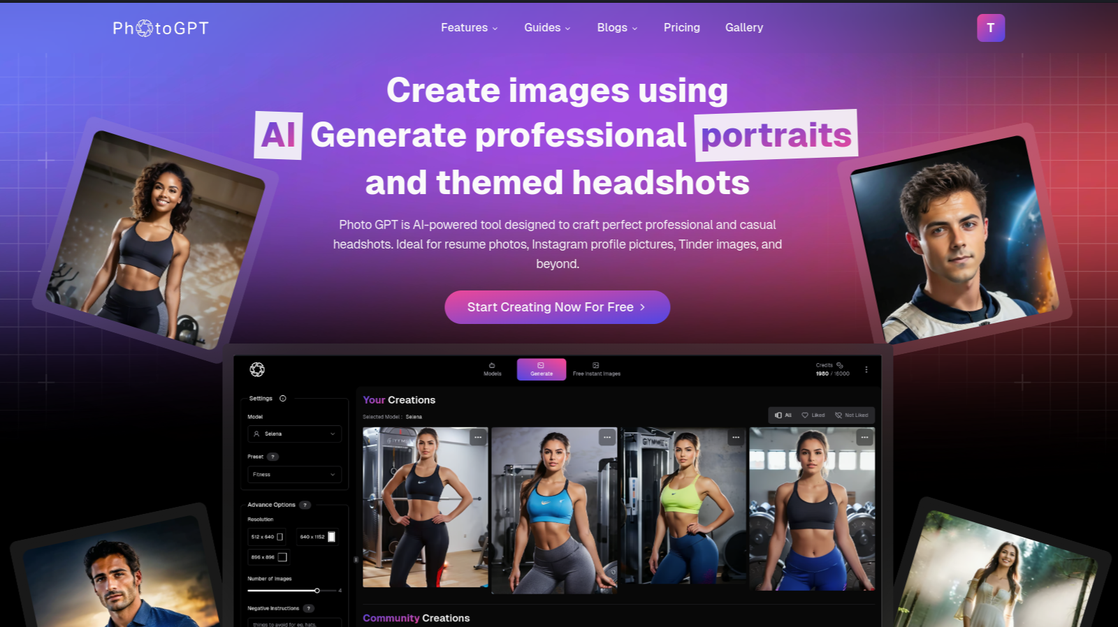 PhotoGPT - Generate personalized realistic images using AI
