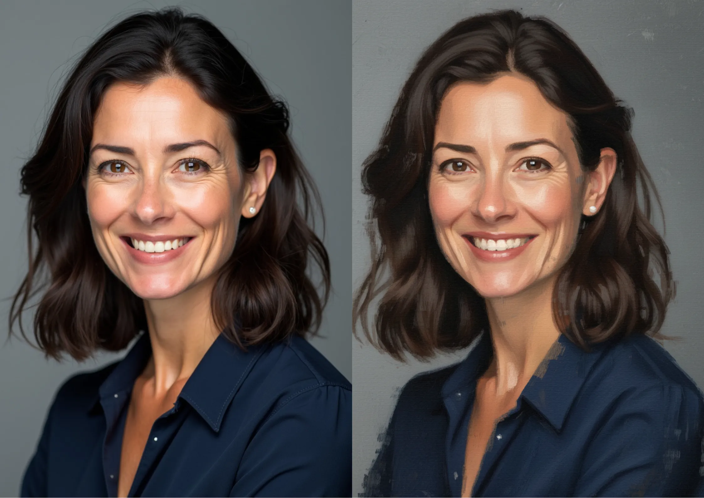 AI Generated Painting Style Portrait of a Woman