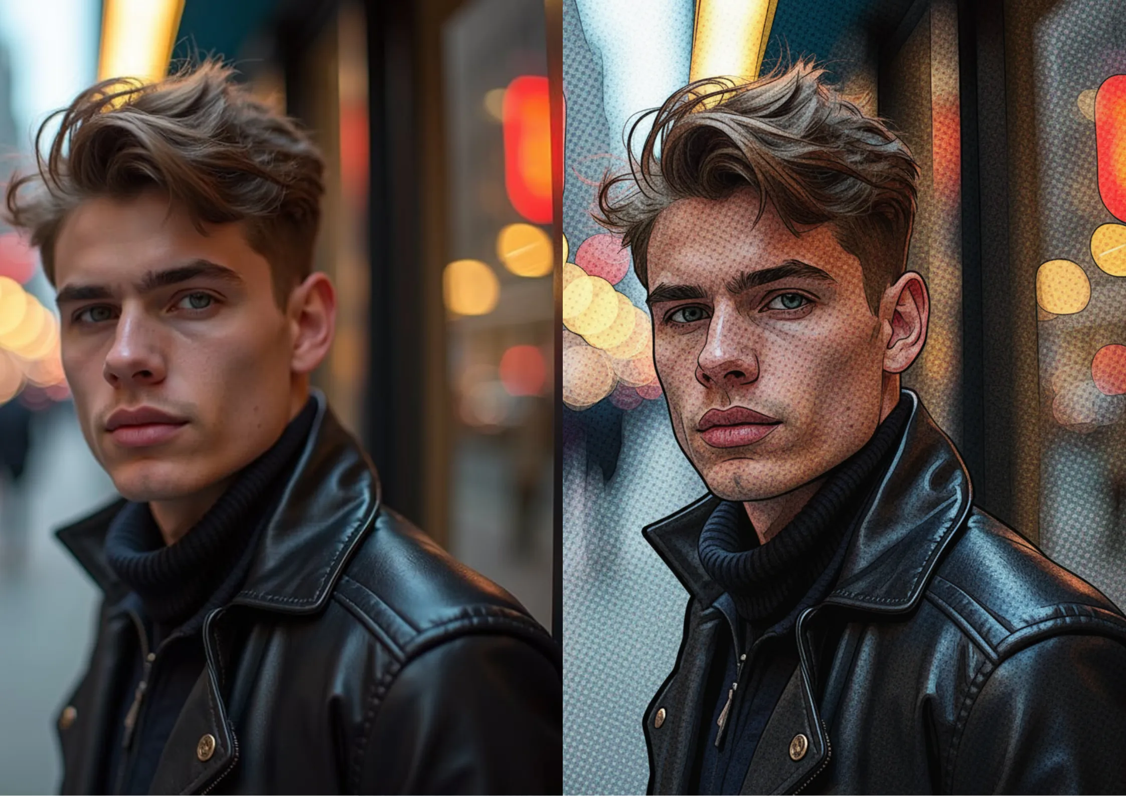 AI Comic Book Style Portrait of a man